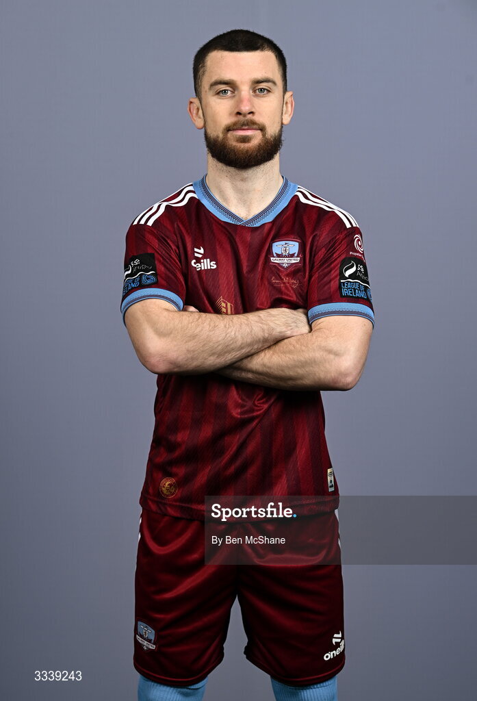 31 January 2026; Aaron Bolger during a Galway United squad portraits session at Galway United FC Shop in Galway. Photo by Ben McShane/Sportsfile