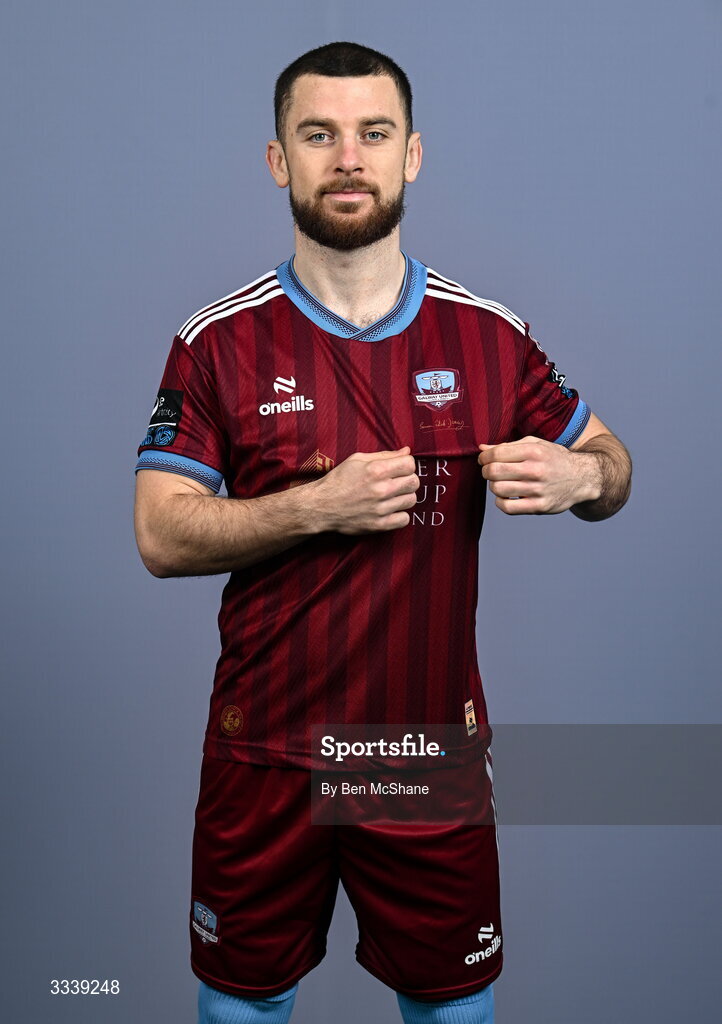31 January 2026; Aaron Bolger during a Galway United squad portraits session at Galway United FC Shop in Galway. Photo by Ben McShane/Sportsfile