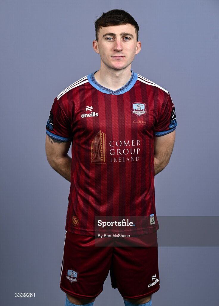 31 January 2026; Ed McCarthy during a Galway United squad portraits session at Galway United FC Shop in Galway. Photo by Ben McShane/Sportsfile