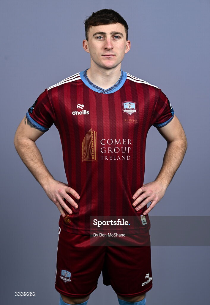 31 January 2026; Ed McCarthy during a Galway United squad portraits session at Galway United FC Shop in Galway. Photo by Ben McShane/Sportsfile