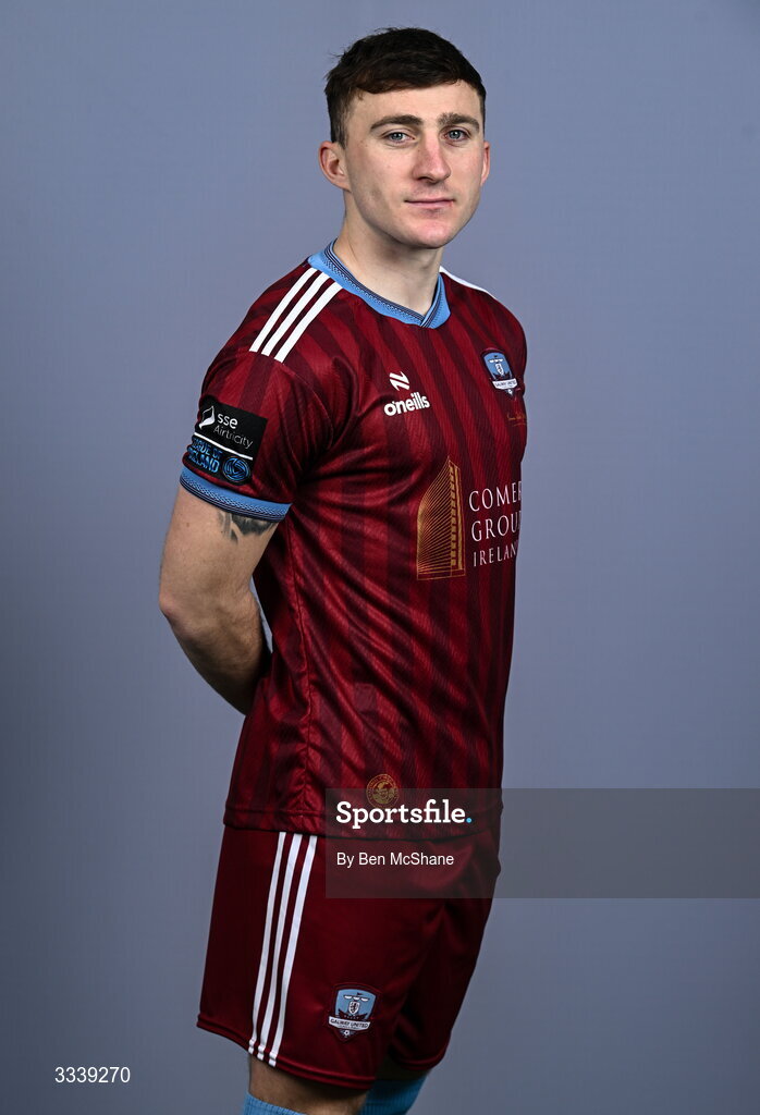31 January 2026; Ed McCarthy during a Galway United squad portraits session at Galway United FC Shop in Galway. Photo by Ben McShane/Sportsfile