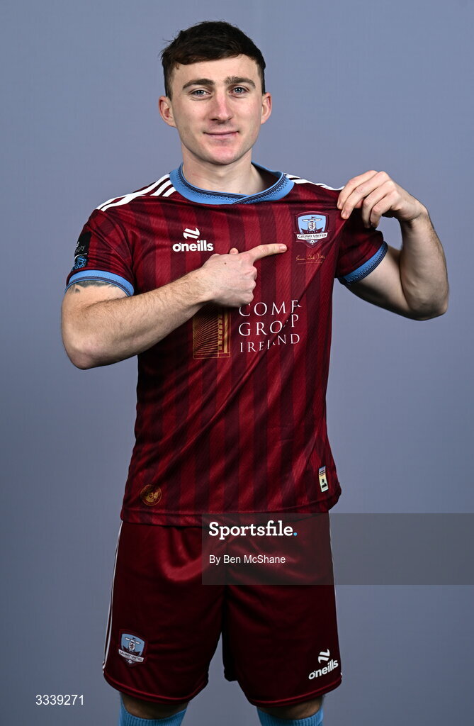 31 January 2026; Ed McCarthy during a Galway United squad portraits session at Galway United FC Shop in Galway. Photo by Ben McShane/Sportsfile