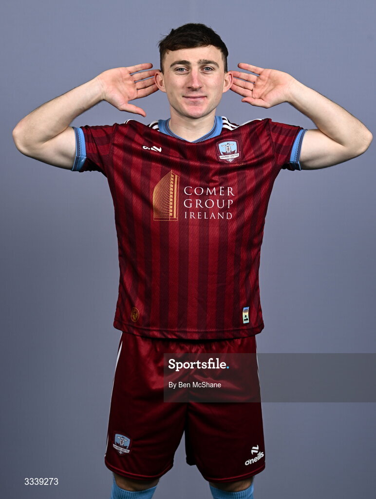 31 January 2026; Ed McCarthy during a Galway United squad portraits session at Galway United FC Shop in Galway. Photo by Ben McShane/Sportsfile