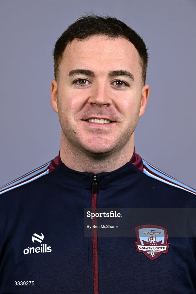 31 January 2026; Athletic therapist Richard Grier during a Galway United squad portraits session at Galway United FC Shop in Galway. Photo by Ben McShane/Sportsfile