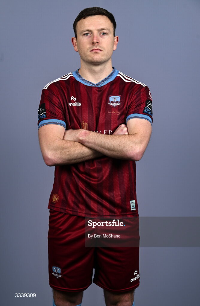 31 January 2026; Killian Brouder during a Galway United squad portraits session at Galway United FC Shop in Galway. Photo by Ben McShane/Sportsfile