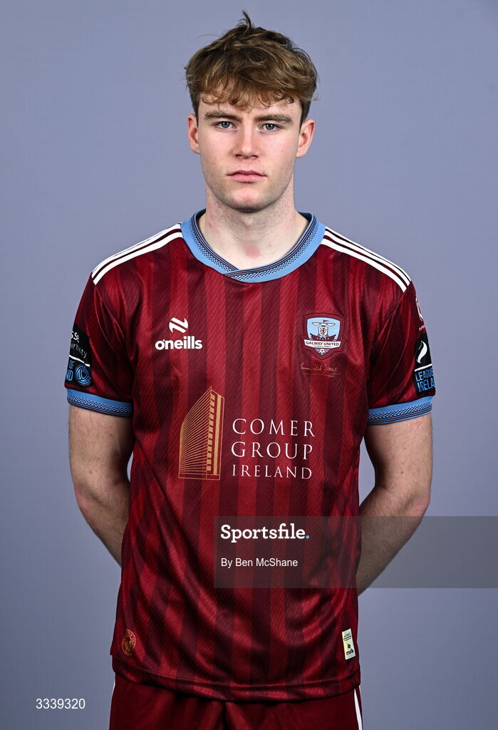 31 January 2026; Billy Regan during a Galway United squad portraits session at Galway United FC Shop in Galway. Photo by Ben McShane/Sportsfile