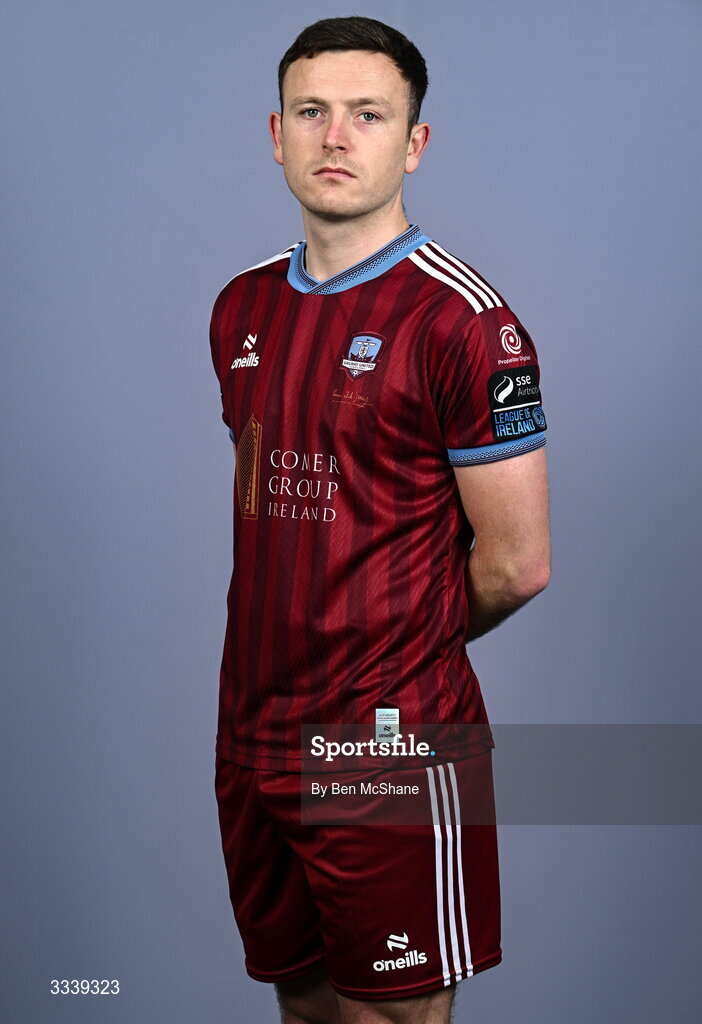 31 January 2026; Killian Brouder during a Galway United squad portraits session at Galway United FC Shop in Galway. Photo by Ben McShane/Sportsfile