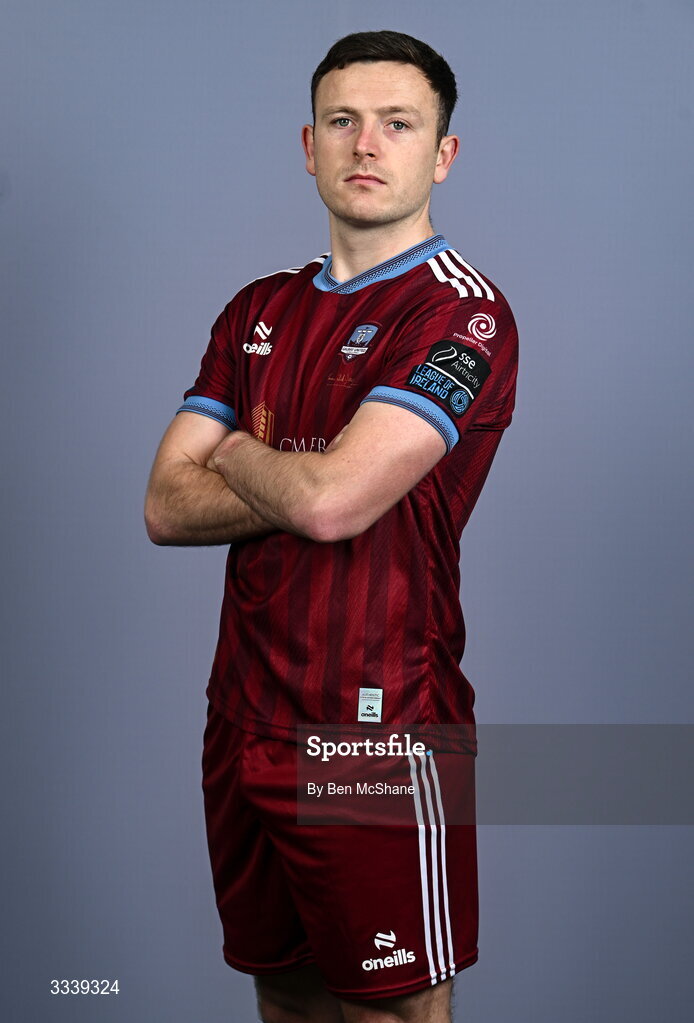 31 January 2026; Killian Brouder during a Galway United squad portraits session at Galway United FC Shop in Galway. Photo by Ben McShane/Sportsfile