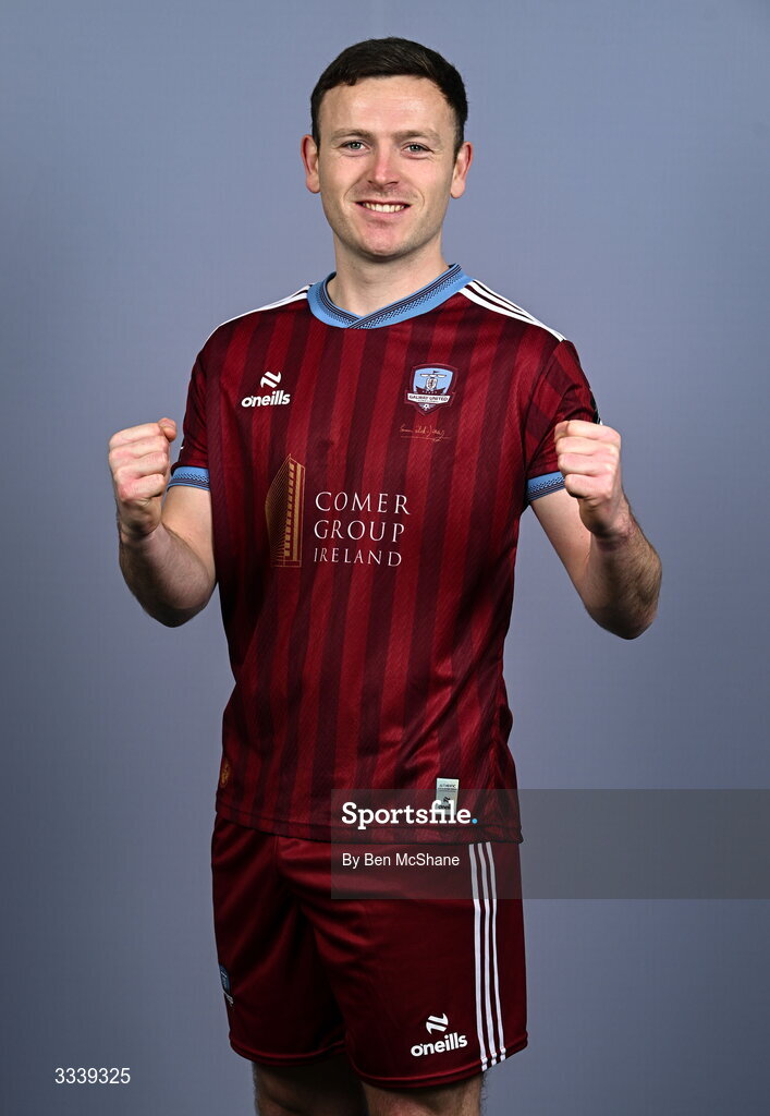 31 January 2026; Killian Brouder during a Galway United squad portraits session at Galway United FC Shop in Galway. Photo by Ben McShane/Sportsfile