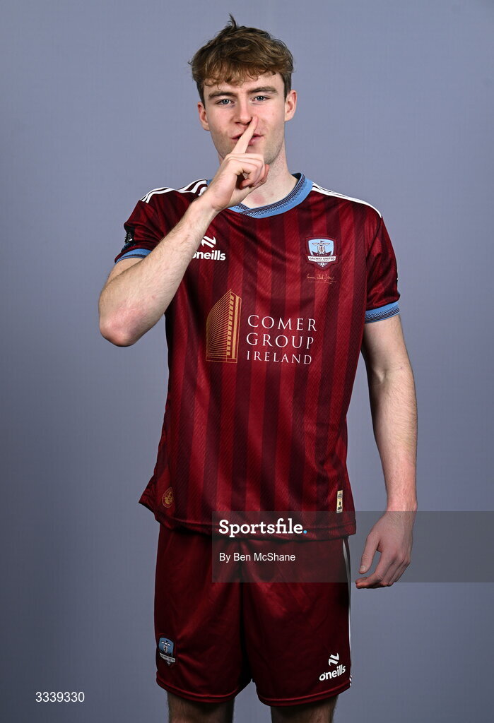 31 January 2026; Billy Regan during a Galway United squad portraits session at Galway United FC Shop in Galway. Photo by Ben McShane/Sportsfile