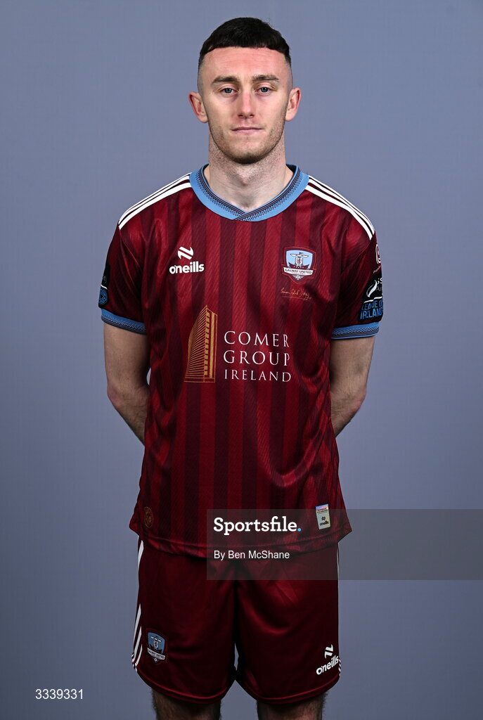 31 January 2026; Lee Devitt during a Galway United squad portraits session at Galway United FC Shop in Galway. Photo by Ben McShane/Sportsfile