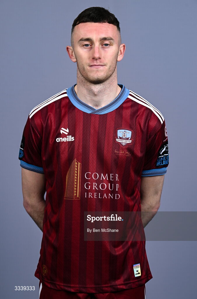 31 January 2026; Lee Devitt during a Galway United squad portraits session at Galway United FC Shop in Galway. Photo by Ben McShane/Sportsfile