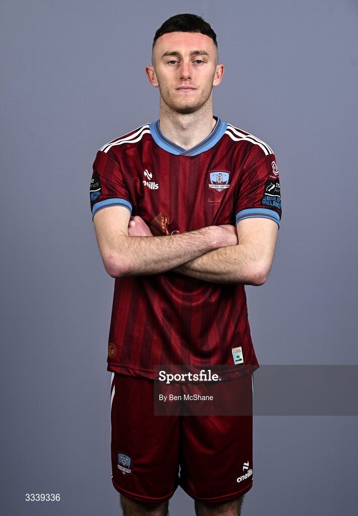 31 January 2026; Lee Devitt during a Galway United squad portraits session at Galway United FC Shop in Galway. Photo by Ben McShane/Sportsfile