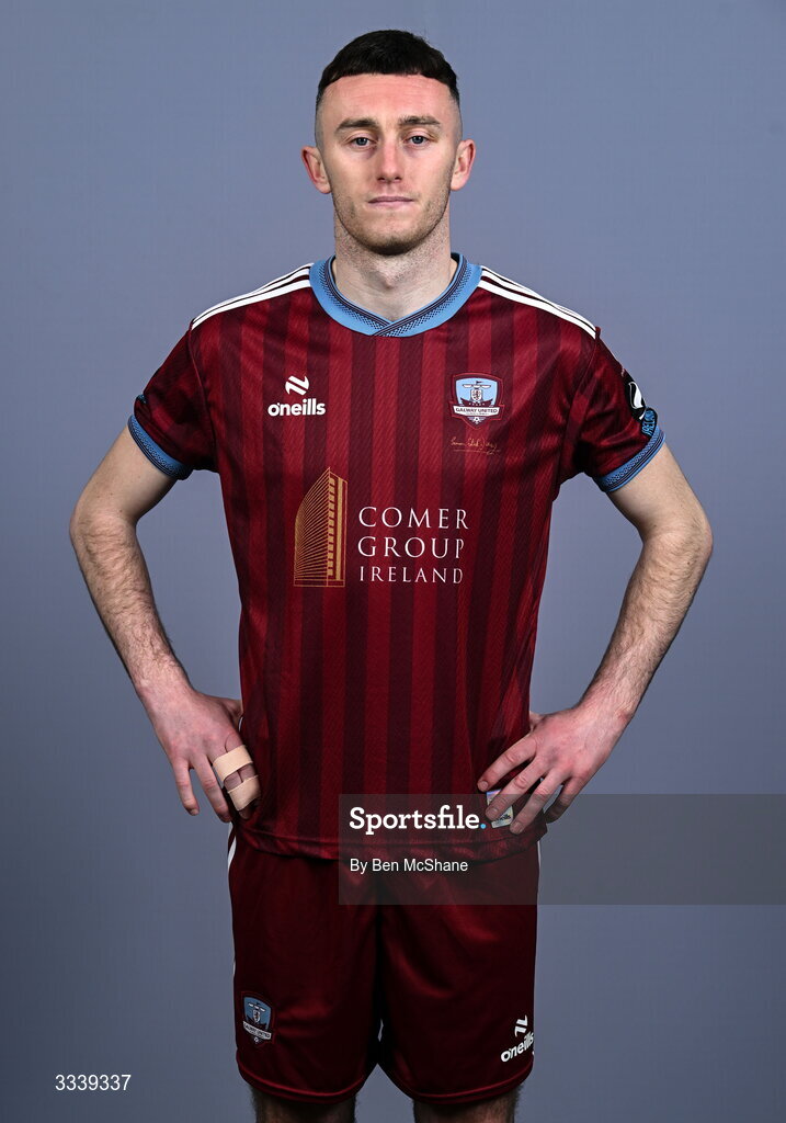 31 January 2026; Lee Devitt during a Galway United squad portraits session at Galway United FC Shop in Galway. Photo by Ben McShane/Sportsfile