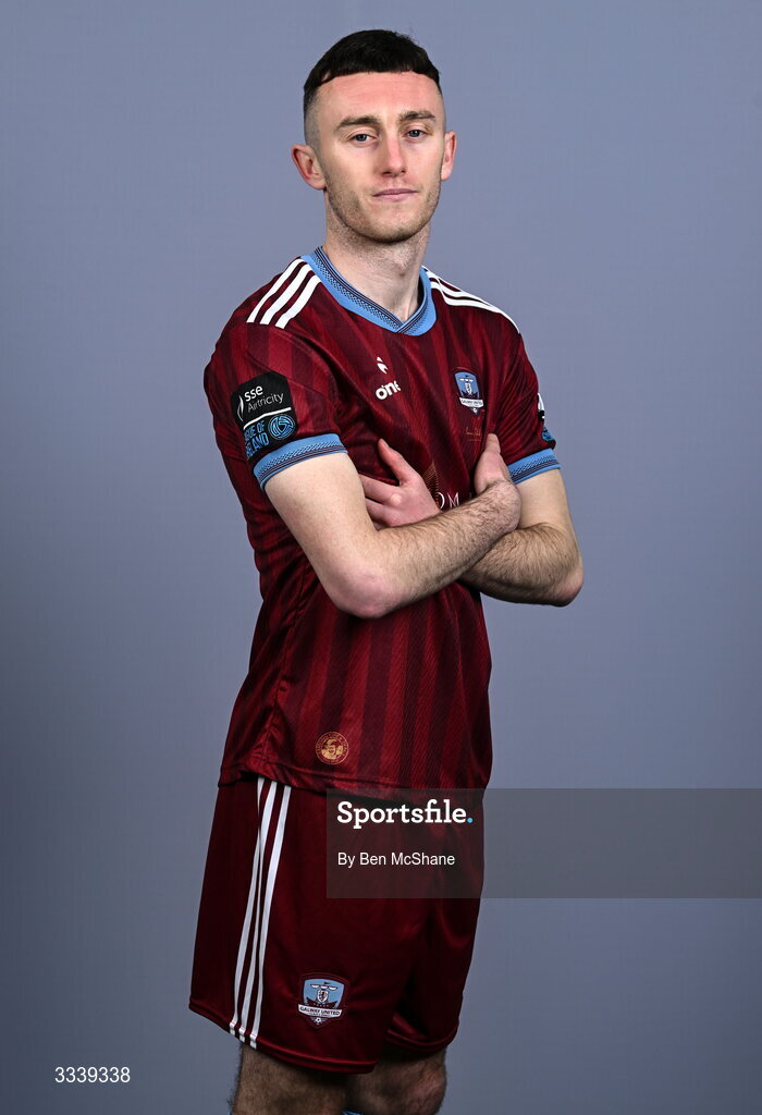 31 January 2026; Lee Devitt during a Galway United squad portraits session at Galway United FC Shop in Galway. Photo by Ben McShane/Sportsfile