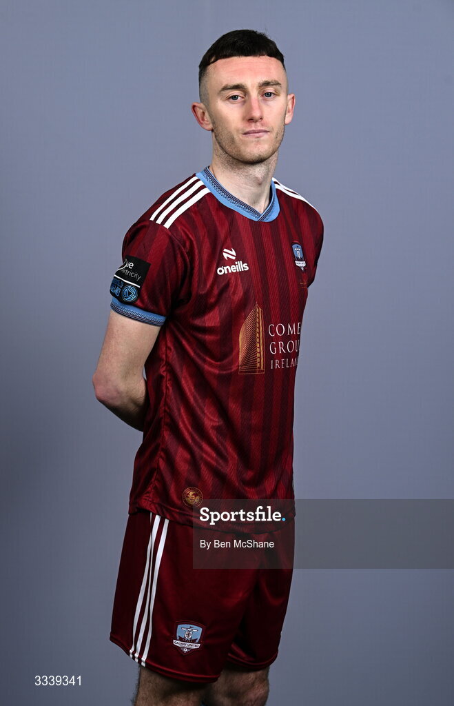 31 January 2026; Lee Devitt during a Galway United squad portraits session at Galway United FC Shop in Galway. Photo by Ben McShane/Sportsfile