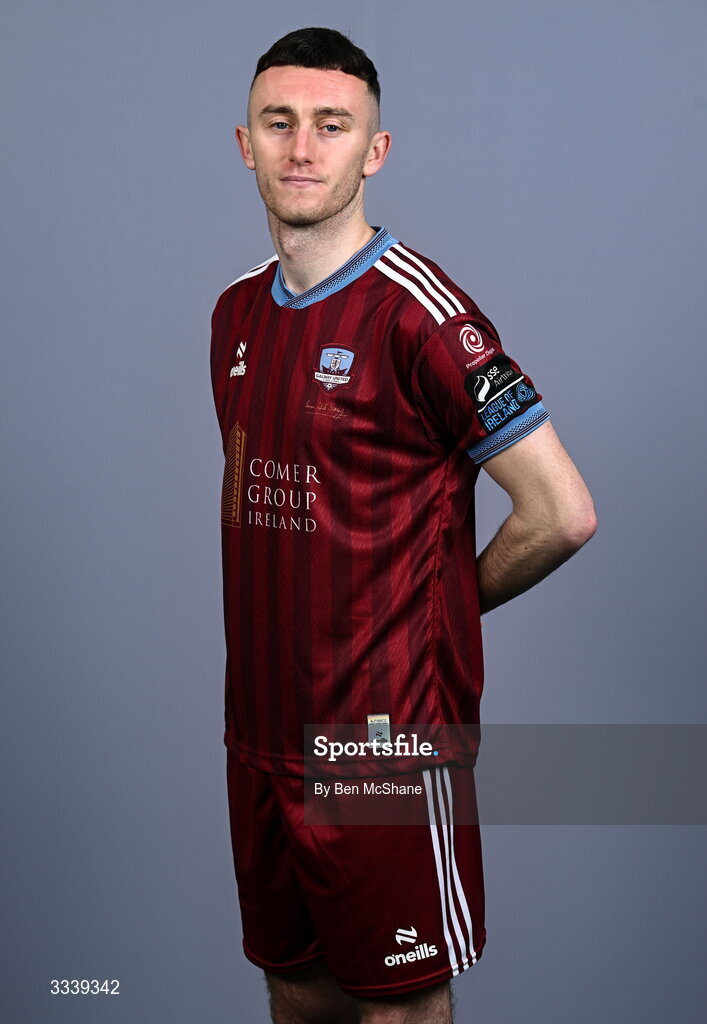 31 January 2026; Lee Devitt during a Galway United squad portraits session at Galway United FC Shop in Galway. Photo by Ben McShane/Sportsfile