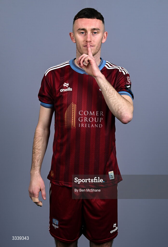 31 January 2026; Lee Devitt during a Galway United squad portraits session at Galway United FC Shop in Galway. Photo by Ben McShane/Sportsfile