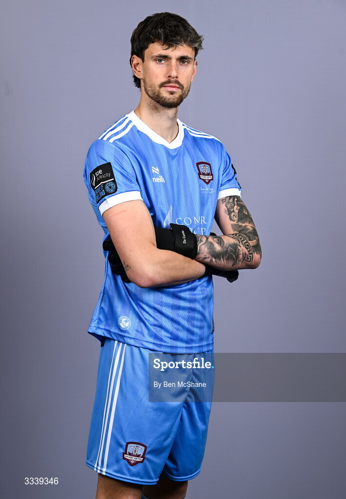 31 January 2026; Goalkeeper Hugo Cunha during a Galway United squad portraits session at Galway United FC Shop in Galway. Photo by Ben McShane/Sportsfile