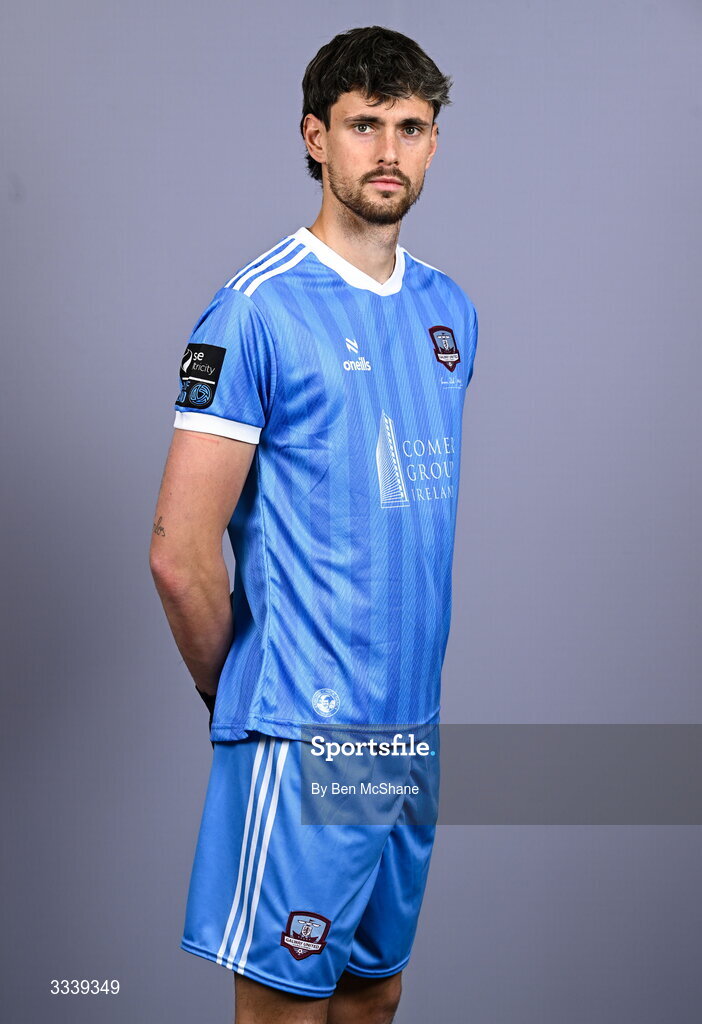 31 January 2026; Goalkeeper Hugo Cunha during a Galway United squad portraits session at Galway United FC Shop in Galway. Photo by Ben McShane/Sportsfile