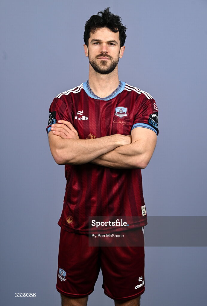 31 January 2026; Jimmy Keohane during a Galway United squad portraits session at Galway United FC Shop in Galway. Photo by Ben McShane/Sportsfile