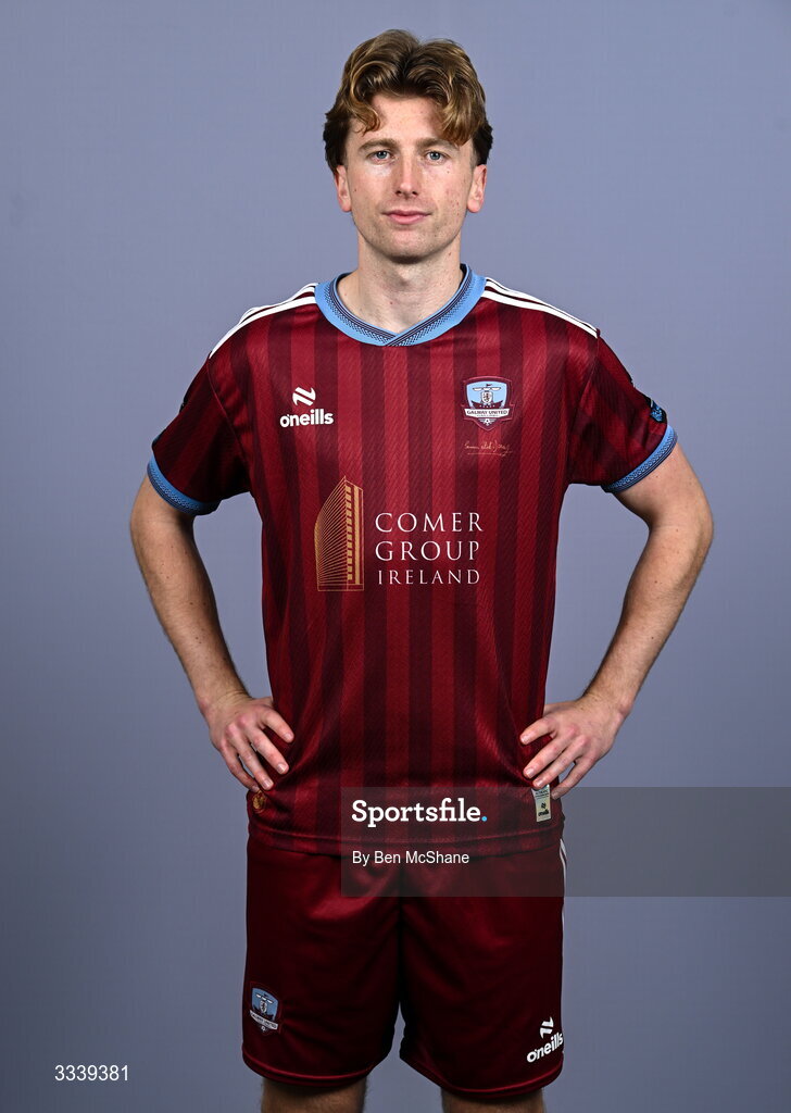 31 January 2026; David Hurley during a Galway United squad portraits session at Galway United FC Shop in Galway. Photo by Ben McShane/Sportsfile