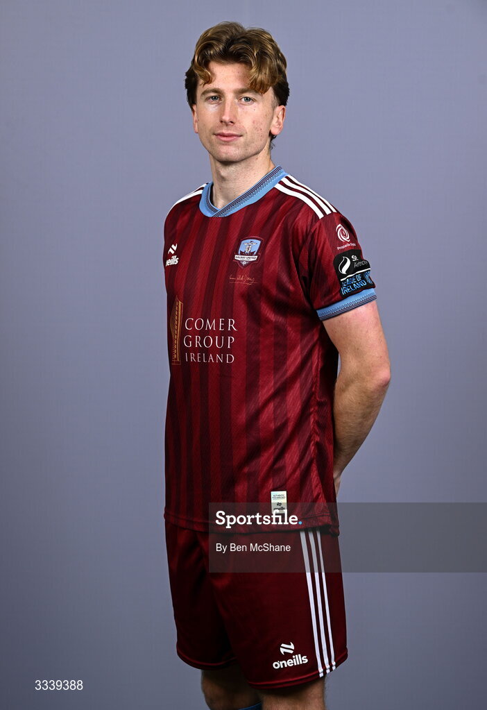 31 January 2026; David Hurley during a Galway United squad portraits session at Galway United FC Shop in Galway. Photo by Ben McShane/Sportsfile