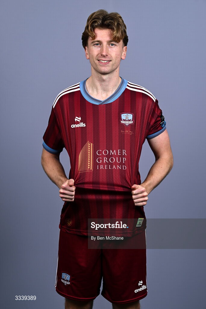 31 January 2026; David Hurley during a Galway United squad portraits session at Galway United FC Shop in Galway. Photo by Ben McShane/Sportsfile