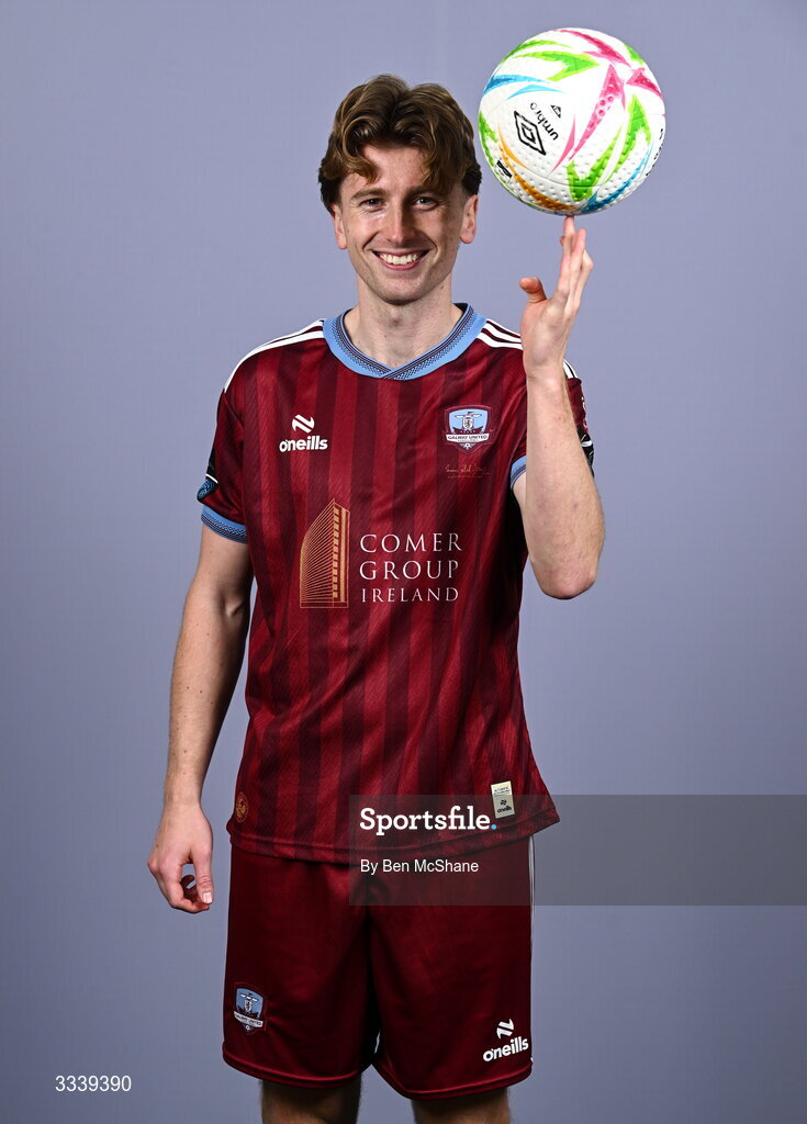 31 January 2026; David Hurley during a Galway United squad portraits session at Galway United FC Shop in Galway. Photo by Ben McShane/Sportsfile