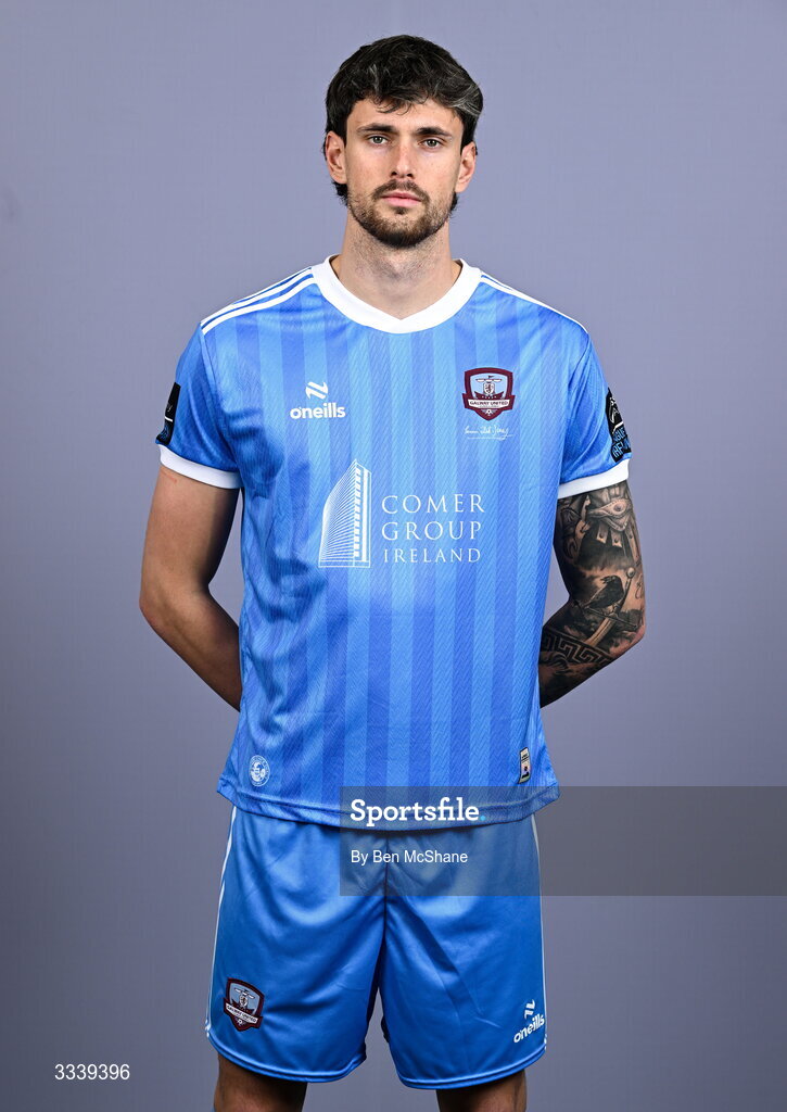 31 January 2026; Goalkeeper Hugo Cunha during a Galway United squad portraits session at Galway United FC Shop in Galway. Photo by Ben McShane/Sportsfile