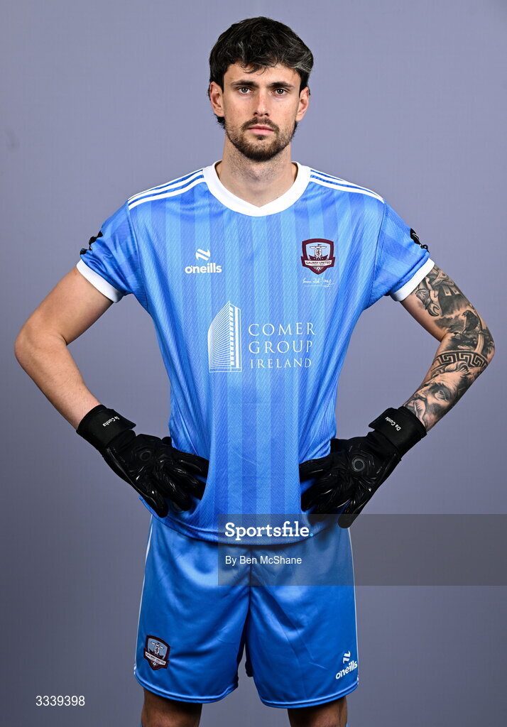 31 January 2026; Goalkeeper Hugo Cunha during a Galway United squad portraits session at Galway United FC Shop in Galway. Photo by Ben McShane/Sportsfile
