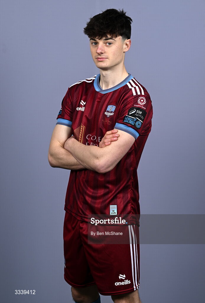 31 January 2026; Axel Piesold during a Galway United squad portraits session at Galway United FC Shop in Galway. Photo by Ben McShane/Sportsfile