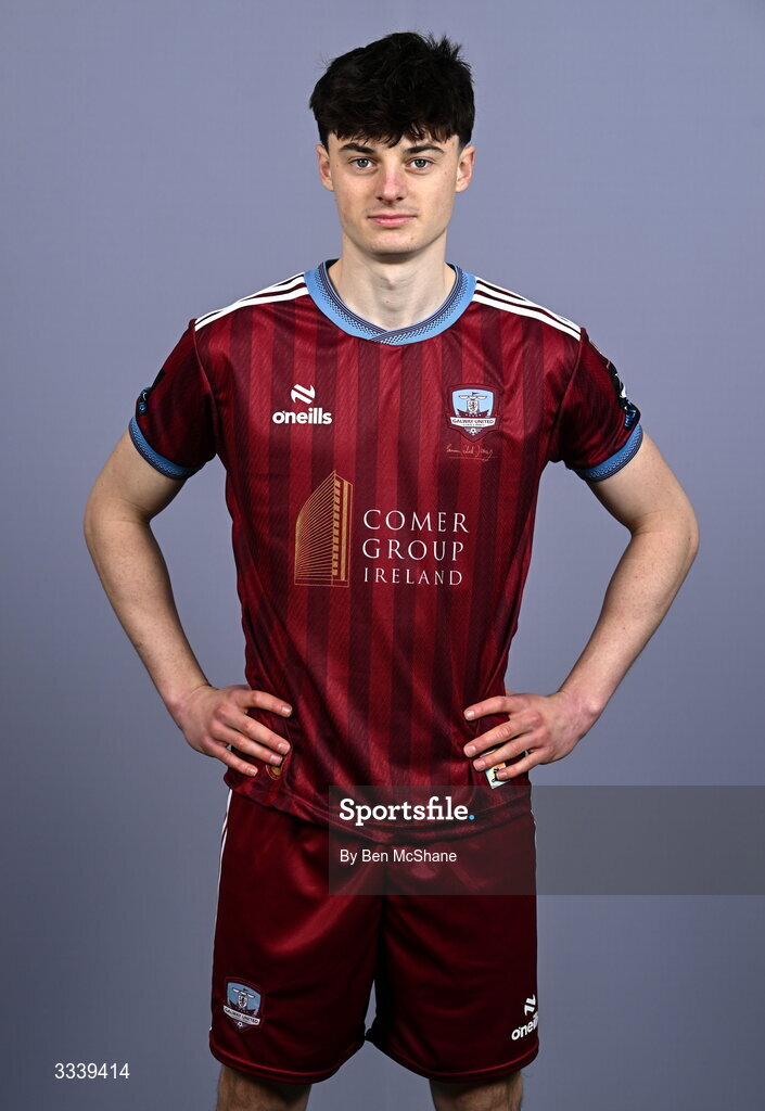 31 January 2026; Axel Piesold during a Galway United squad portraits session at Galway United FC Shop in Galway. Photo by Ben McShane/Sportsfile