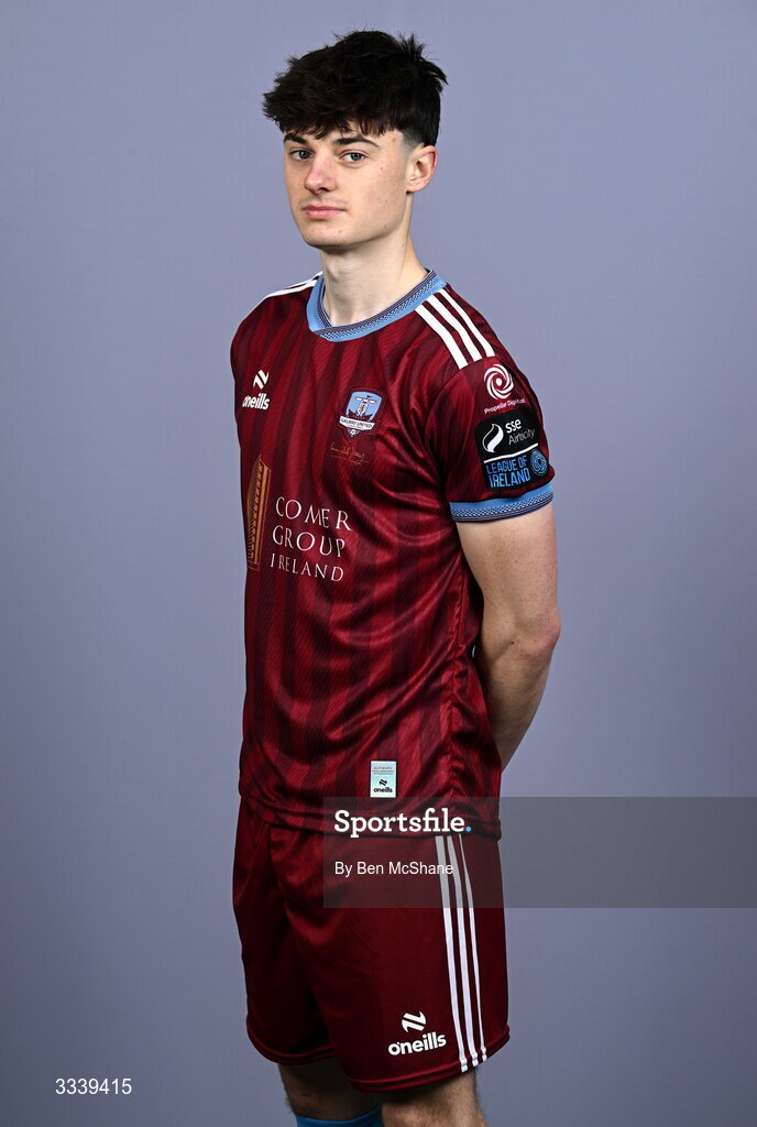 31 January 2026; Axel Piesold during a Galway United squad portraits session at Galway United FC Shop in Galway. Photo by Ben McShane/Sportsfile