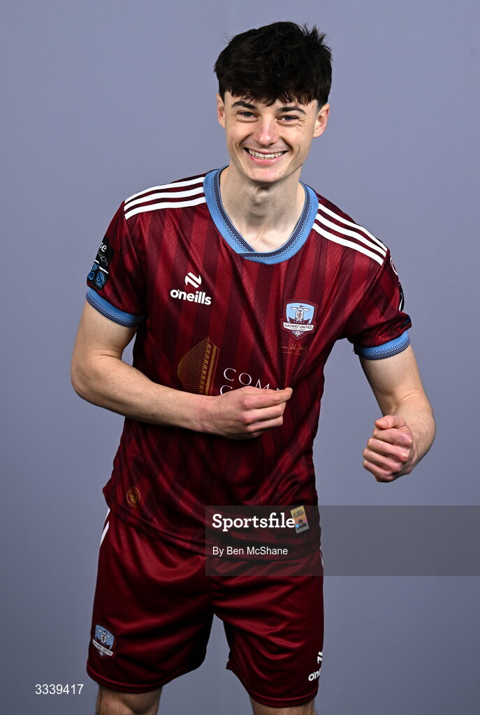 31 January 2026; Axel Piesold during a Galway United squad portraits session at Galway United FC Shop in Galway. Photo by Ben McShane/Sportsfile