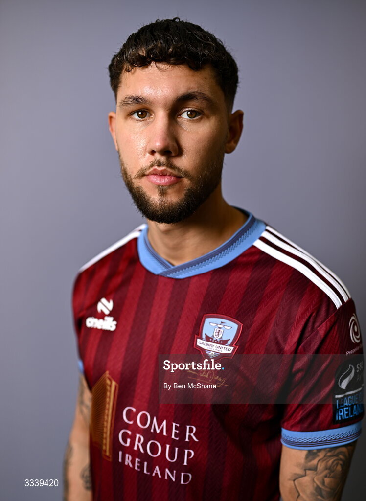 31 January 2026; Matthew Wolfe during a Galway United squad portraits session at Galway United FC Shop in Galway. Photo by Ben McShane/Sportsfile