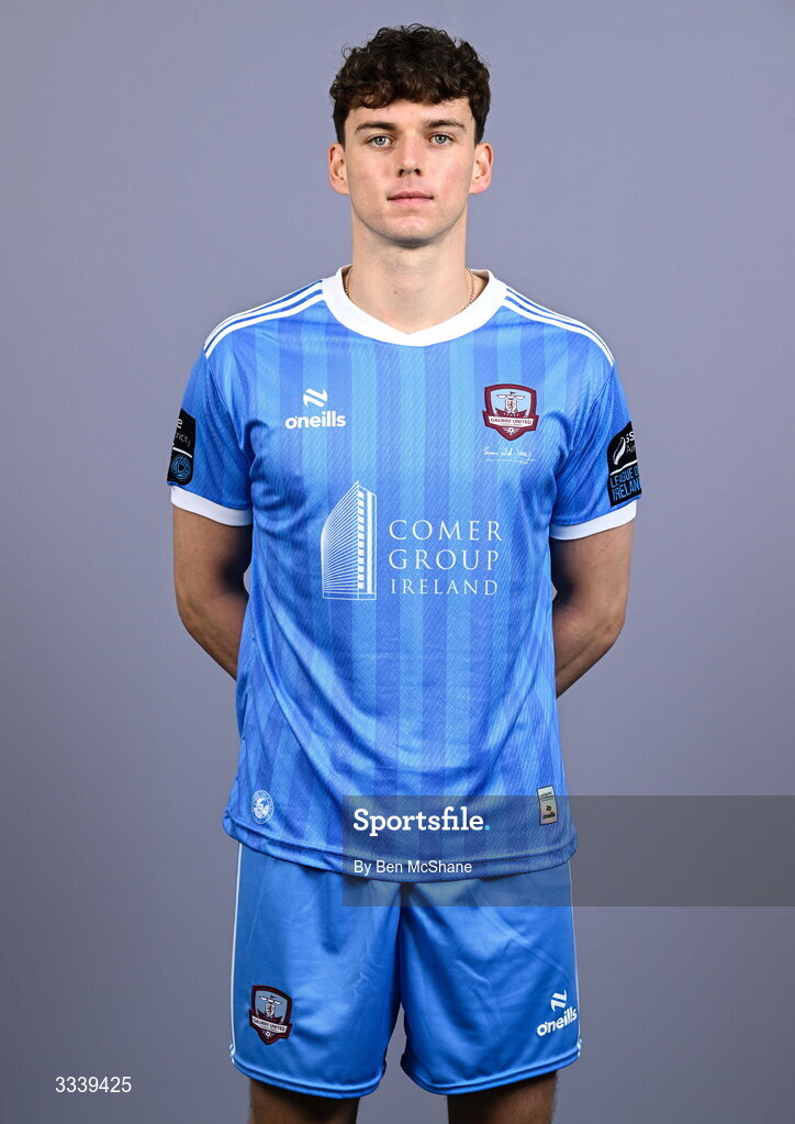 31 January 2026; Goalkeeper Evan Watts during a Galway United squad portraits session at Galway United FC Shop in Galway. Photo by Ben McShane/Sportsfile