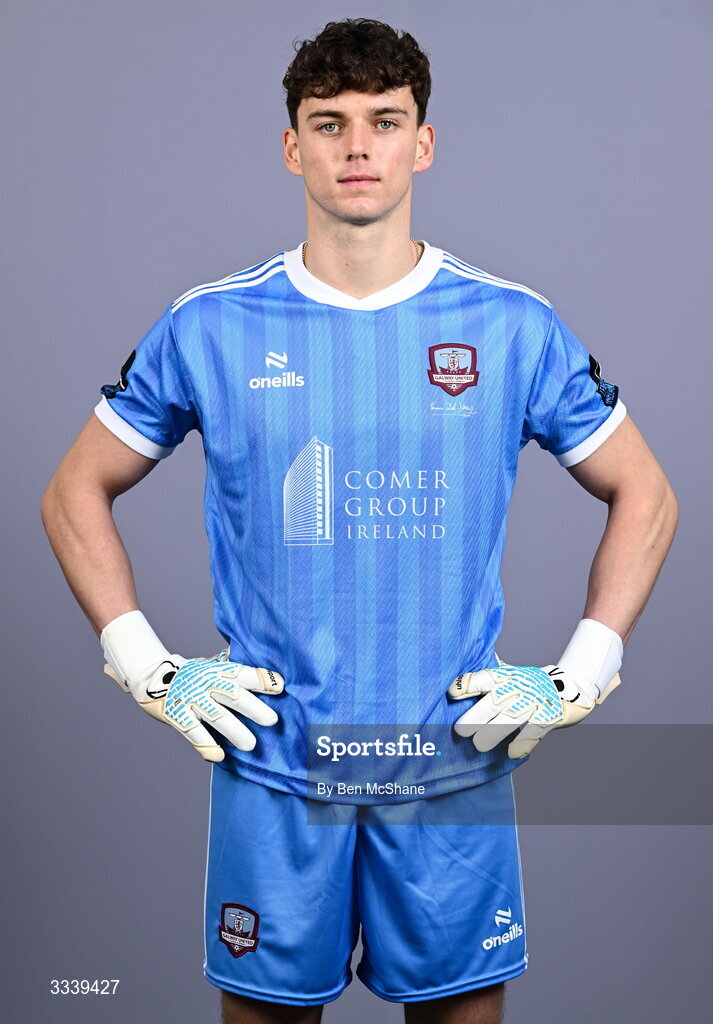 31 January 2026; Goalkeeper Evan Watts during a Galway United squad portraits session at Galway United FC Shop in Galway. Photo by Ben McShane/Sportsfile