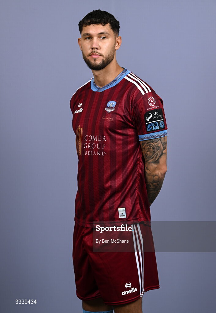 31 January 2026; Matthew Wolfe during a Galway United squad portraits session at Galway United FC Shop in Galway. Photo by Ben McShane/Sportsfile