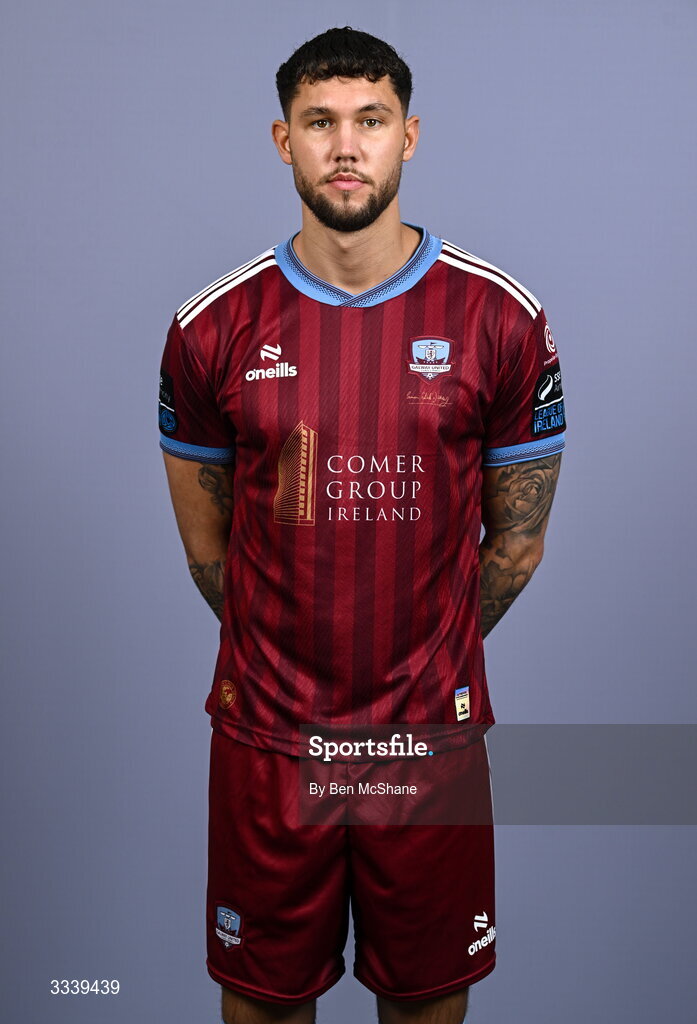 31 January 2026; Matthew Wolfe during a Galway United squad portraits session at Galway United FC Shop in Galway. Photo by Ben McShane/Sportsfile