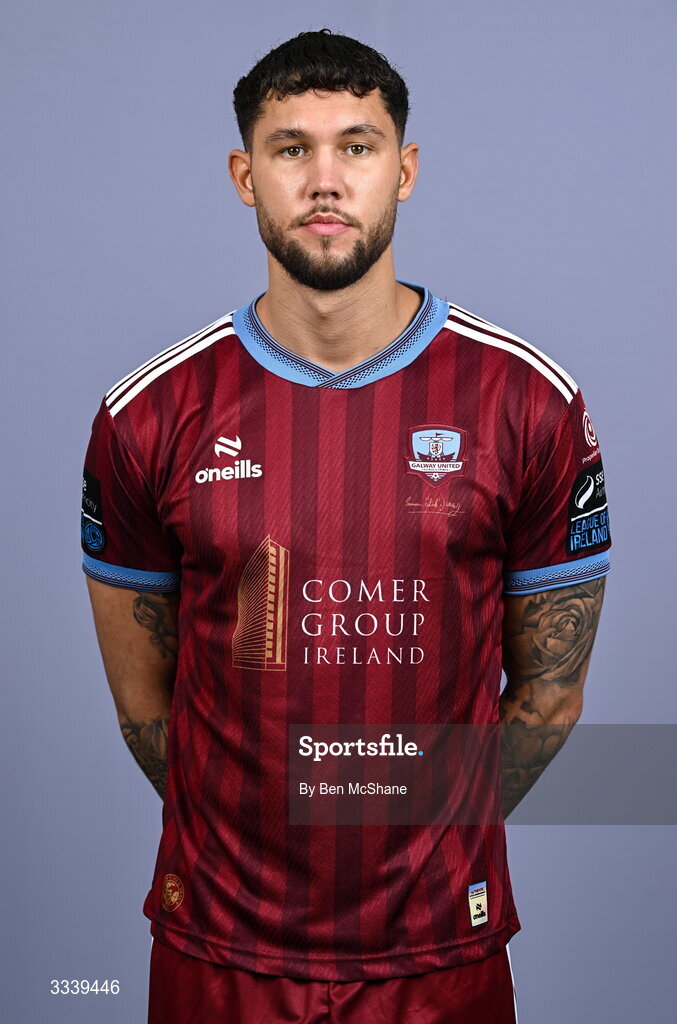 31 January 2026; Matthew Wolfe during a Galway United squad portraits session at Galway United FC Shop in Galway. Photo by Ben McShane/Sportsfile