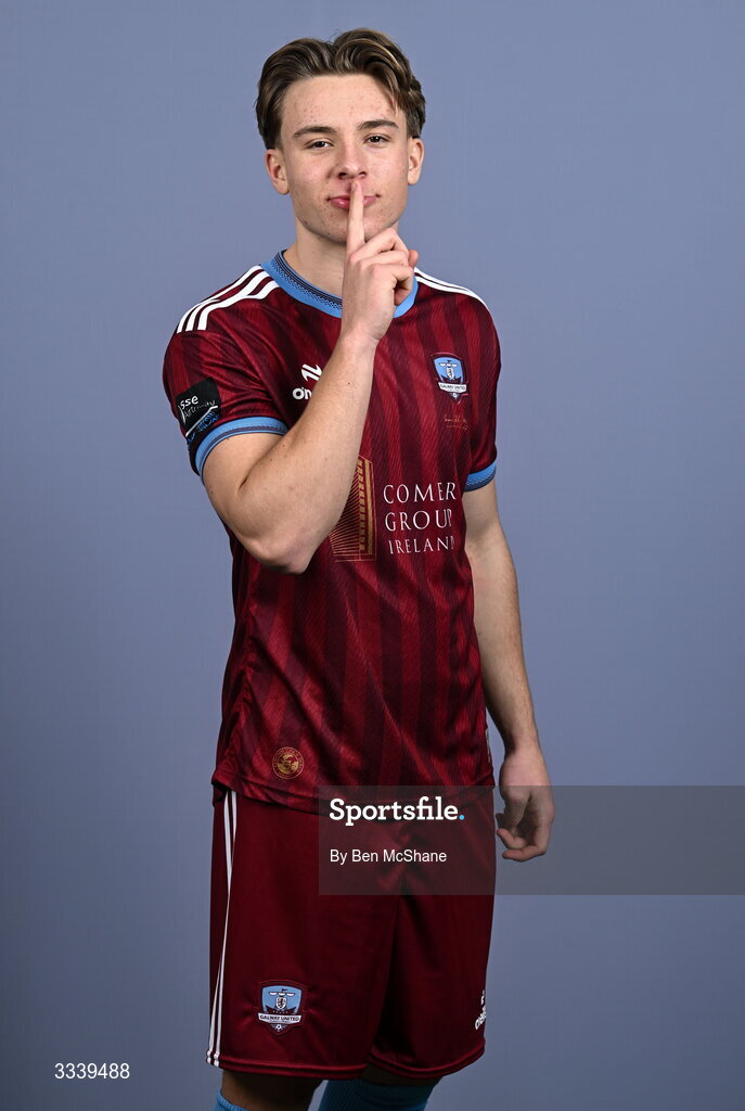 31 January 2026; Arthur Parker during a Galway United squad portraits session at Galway United FC Shop in Galway. Photo by Ben McShane/Sportsfile