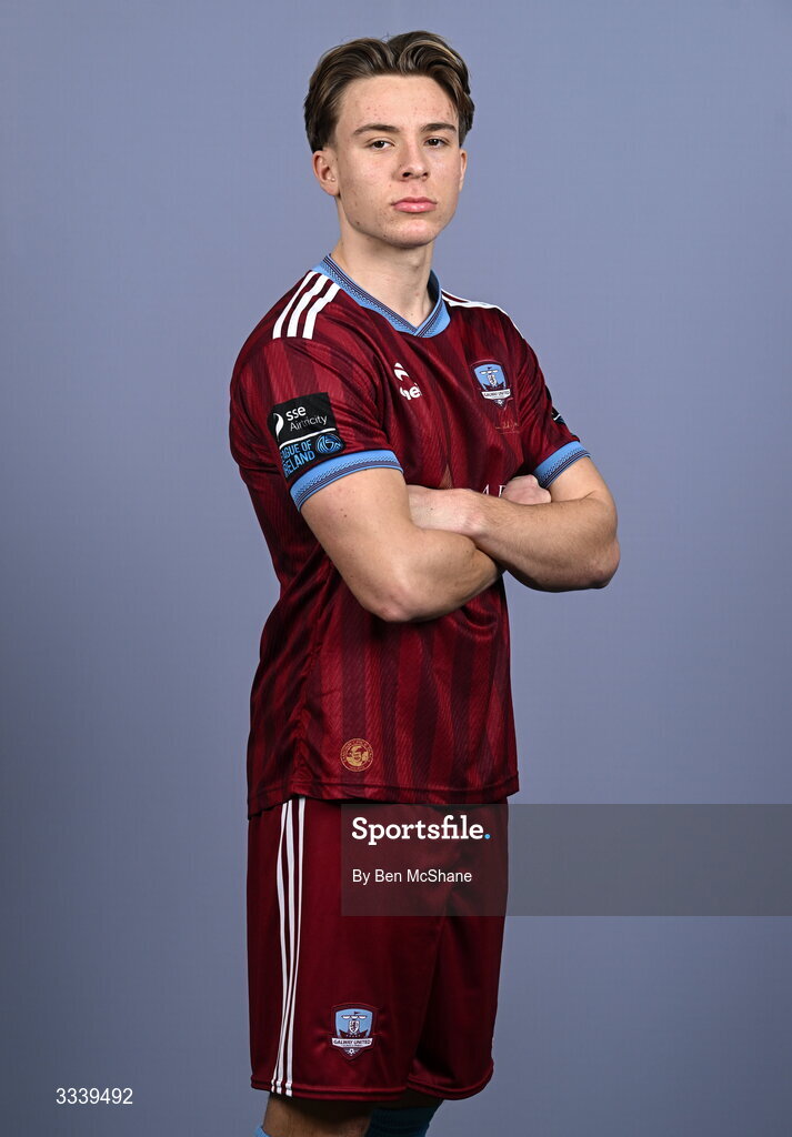 31 January 2026; Arthur Parker during a Galway United squad portraits session at Galway United FC Shop in Galway. Photo by Ben McShane/Sportsfile