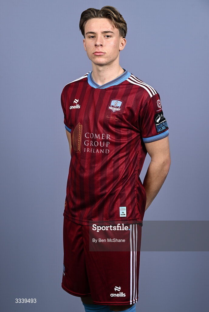 31 January 2026; Arthur Parker during a Galway United squad portraits session at Galway United FC Shop in Galway. Photo by Ben McShane/Sportsfile