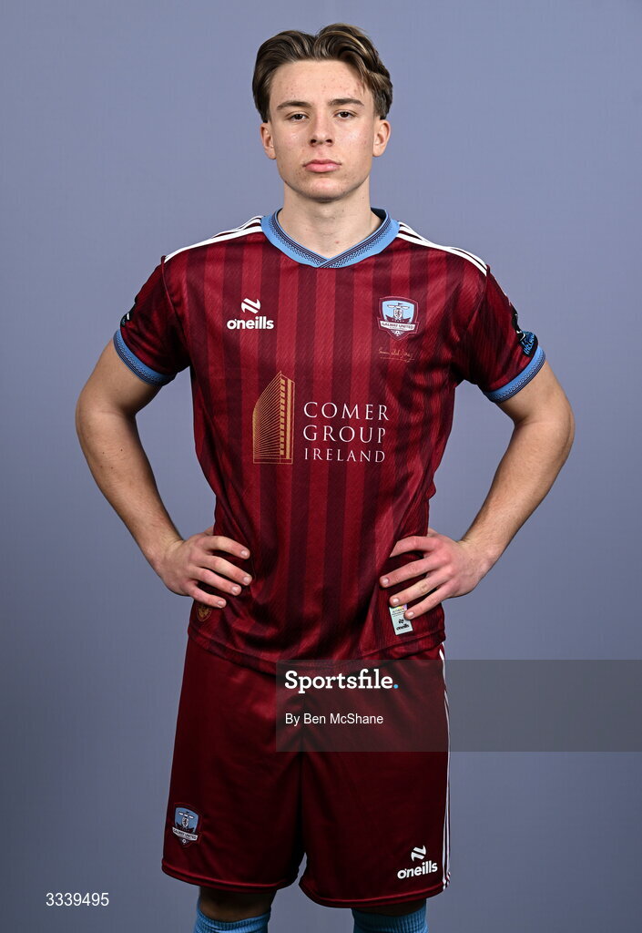 31 January 2026; Arthur Parker during a Galway United squad portraits session at Galway United FC Shop in Galway. Photo by Ben McShane/Sportsfile
