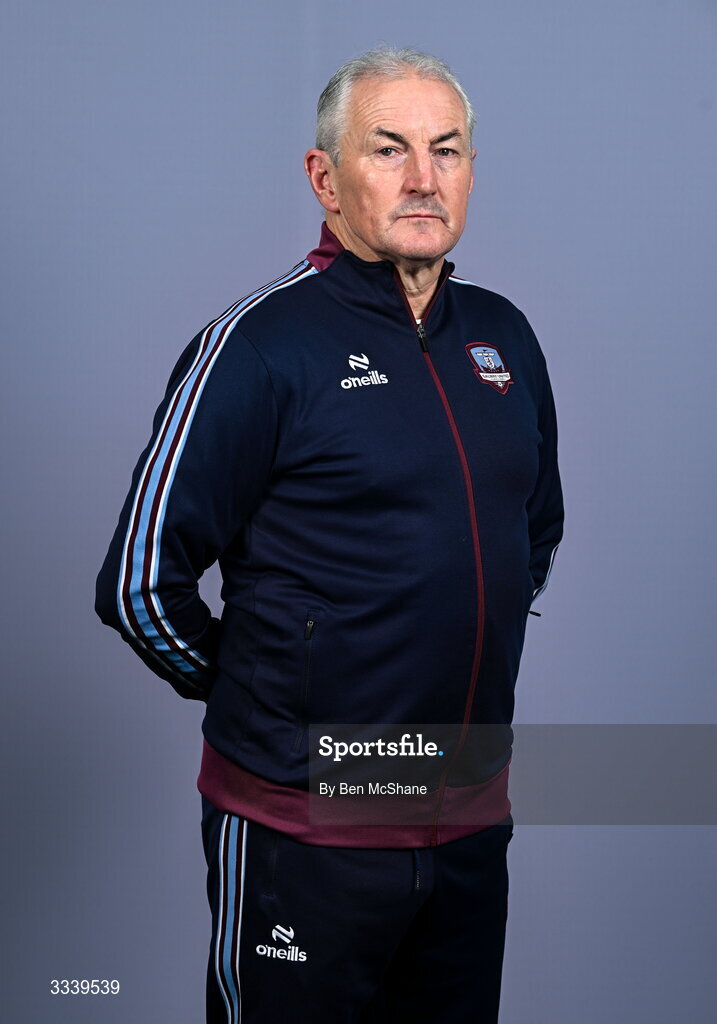 31 January 2026; Manager John Caulfield during a Galway United squad portraits session at Galway United FC Shop in Galway. Photo by Ben McShane/Sportsfile