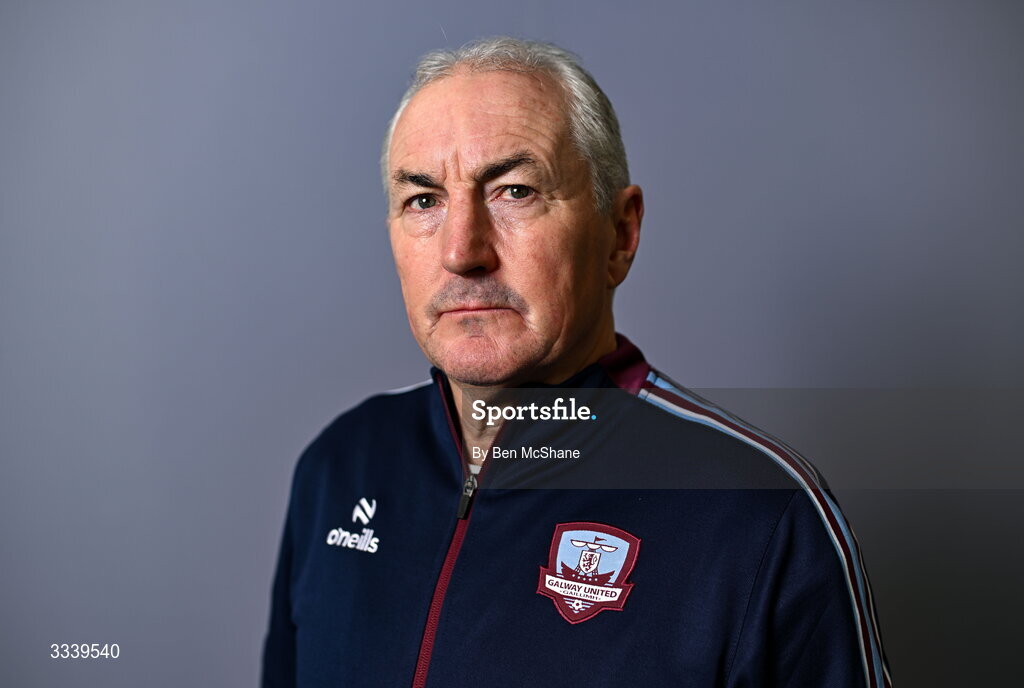 31 January 2026; Manager John Caulfield during a Galway United squad portraits session at Galway United FC Shop in Galway. Photo by Ben McShane/Sportsfile
