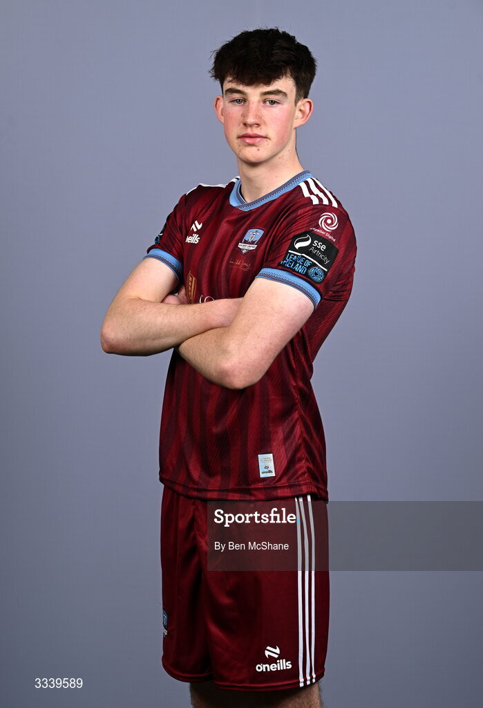 31 January 2026; James Morahan during a Galway United squad portraits session at Galway United FC Shop in Galway. Photo by Ben McShane/Sportsfile
