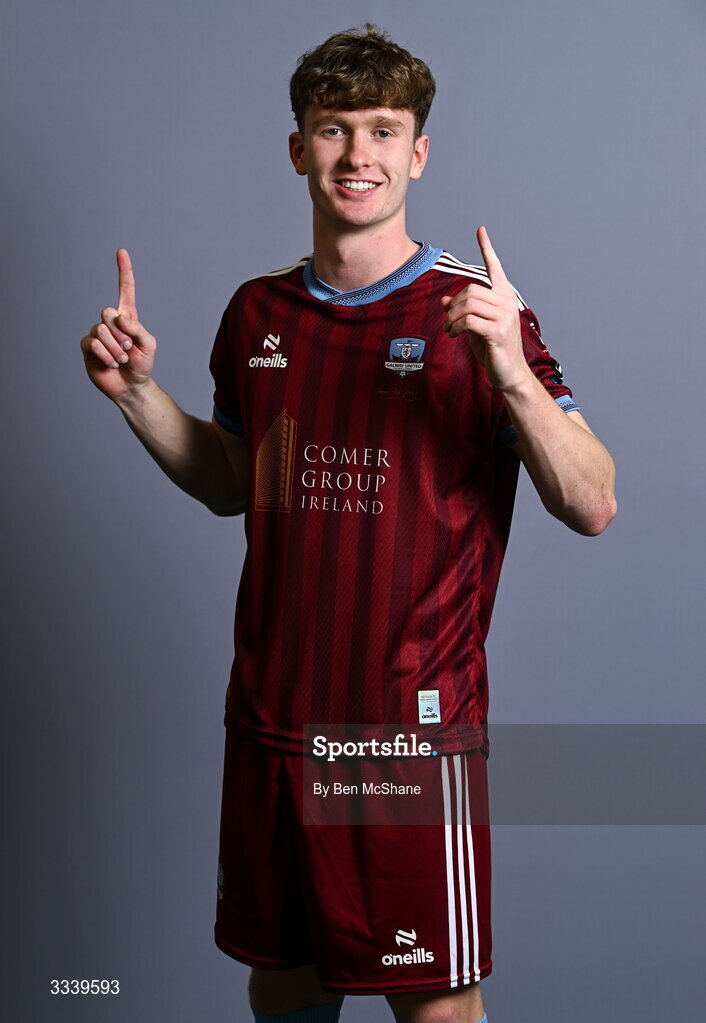 31 January 2026; Cillian Tollett during a Galway United squad portraits session at Galway United FC Shop in Galway. Photo by Ben McShane/Sportsfile