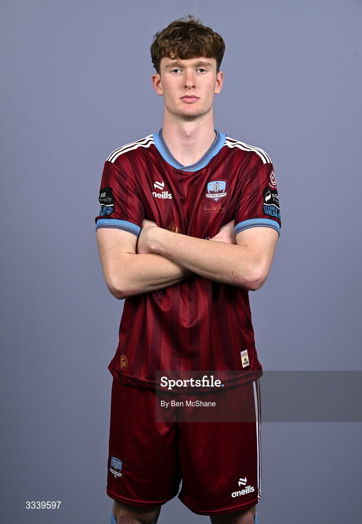 31 January 2026; Cillian Tollett during a Galway United squad portraits session at Galway United FC Shop in Galway. Photo by Ben McShane/Sportsfile
